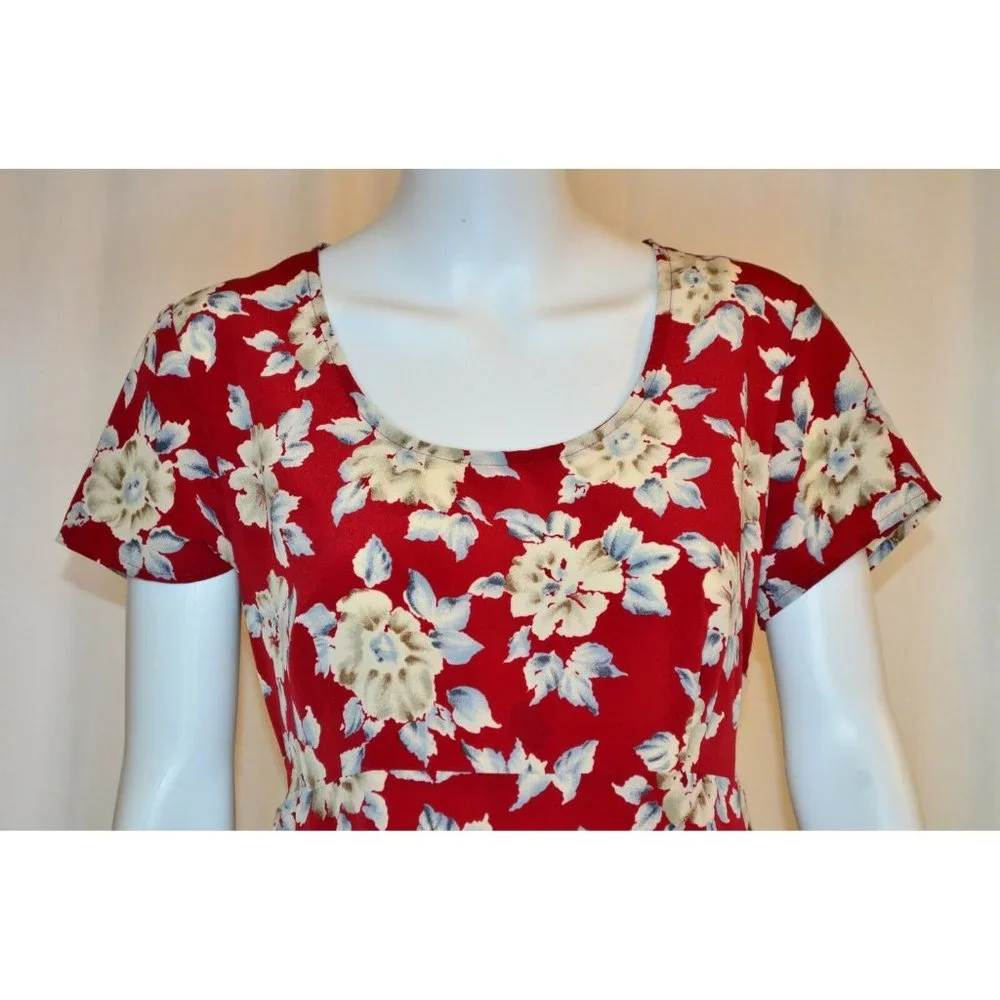 VTG 90’s Jonathan Martin Romantic Floral Short Sleeve Maxi Dress Size 9 (Sm-Med)